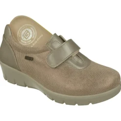 G Comfort Velcros|Velcro De En Piel Grabada Nacarada Con Tira Ajustable Y Piso De Cuna De Poliuretano De Gran Confort De Pisada Y Planta Beige