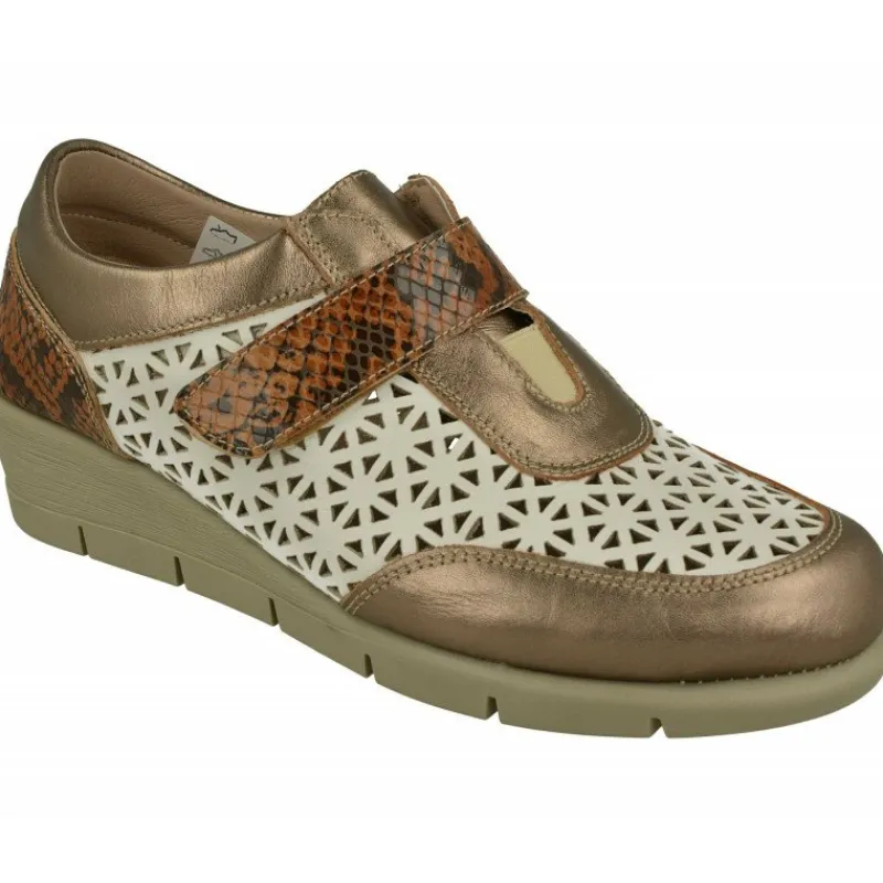 Doctor Cutillas Velcros|Velcro Del Picado Combinado En Beige Y Tonos Con Planta Extraible Y Piso De Amortiguacion