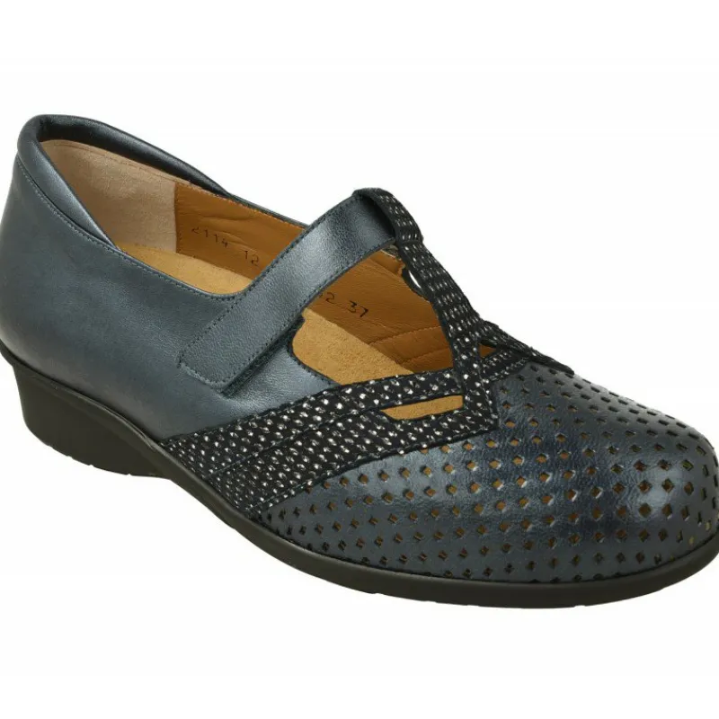 Alviflex Zapatos Con Pulsera|Velcro Pulsera Con Pala Picada En Horma De Ancho Especial, Planta De Descanso Extraible Y Piso De Poliuretano Aligerado