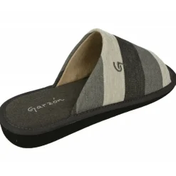 Garzon Chinelas|Zapatilla Chinela De En Lona De Algodon Estampado Tiras Con Piso Microporoso Aligerado Especial Parquet