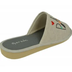 Garzon Zapatillas De Casa|Zapatilla Chinela De En Lona De Algodon Con Estampado Paris Y Ligera Suela Microporosa