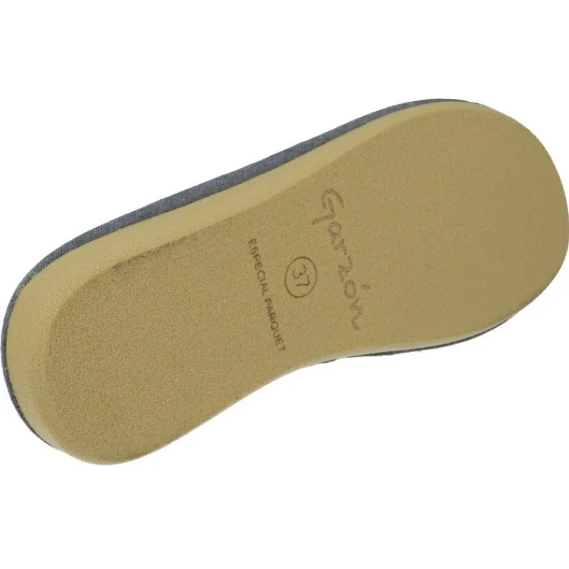Garzon Chinelas|Zapatilla Chinela De De Lona De Algodon Con Ajuste Mediante Tiras Y Hebillas De Gran Apertura Y Piso Microporoso