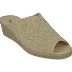 Garzon Chinelas|Zapatilla Chinela De Lona Brillos Con Piso De Cuna Alta De Goma Esponja