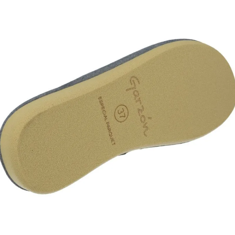 Garzon Zapatillas De Casa|Zapatilla Chinela De En Lona Estampada Peces Con Piso Microporoso Y Forro De Lona Transpirable Azulon