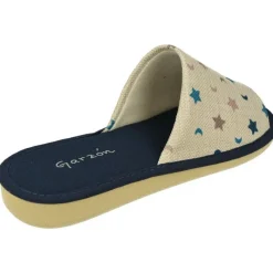 Garzon Chinelas|Zapatilla Chinela De En Lona Estampada Corazones Con Piso Microporoso Aligerado Especial Parquet