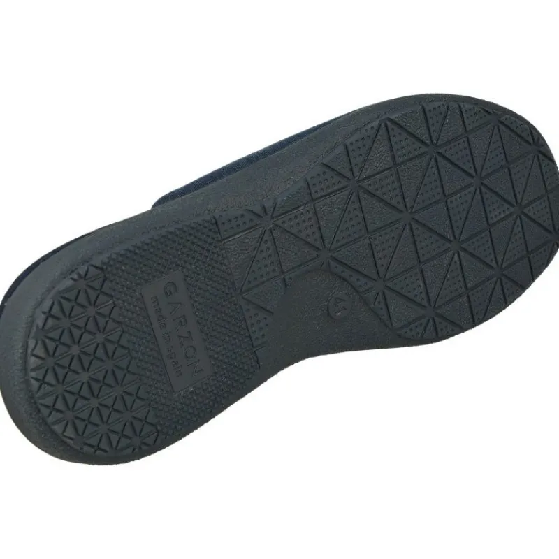 Garzon Chinelas|Zapatilla Chinela De Lona Algodon Con Estampado Banderas. Piso De Caucho Y Horma De Ancho Especial Marino