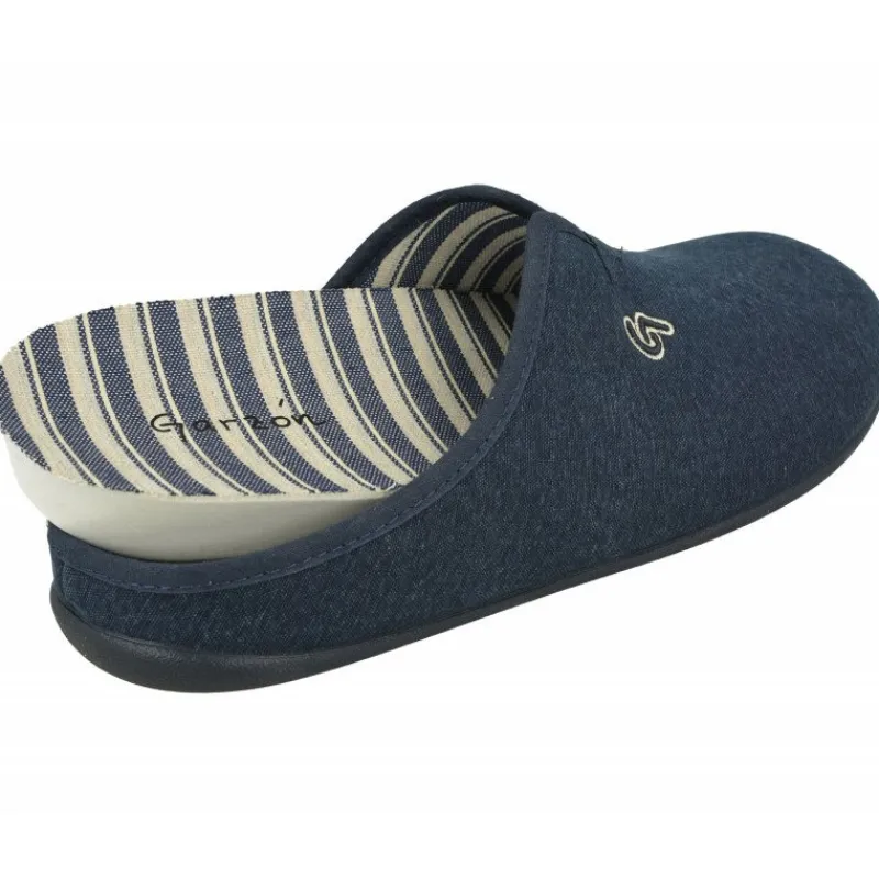 Garzon Chinelas|Zapatilla Chinela De Puntera Cerrada En Lona De Algodon Piso De Caucho Y Planta De Latex Extraible De Ancho Especial