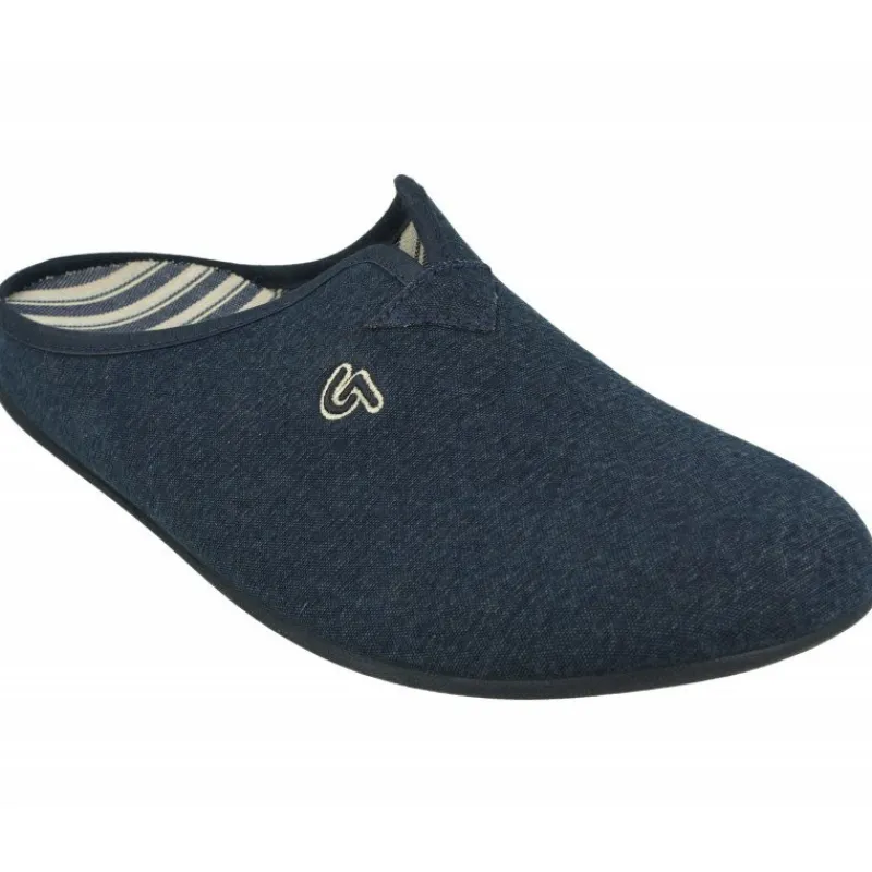 Garzon Chinelas|Zapatilla Chinela De Puntera Cerrada En Lona De Algodon Piso De Caucho Y Planta De Latex Extraible De Ancho Especial