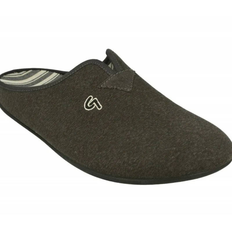 Garzon Chinelas|Zapatilla Chinela De Puntera Cerrada En Lona De Algodon Piso De Caucho Y Planta De Latex Extraible De Ancho Especial