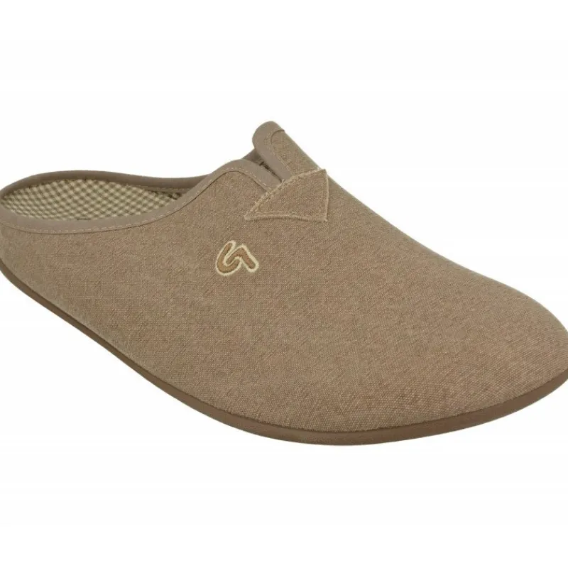 Garzon Chinelas|Zapatilla Chinela De Puntera Cerrada En Lona De Algodon Piso De Caucho Y Planta De Latex Extraible De Ancho Especial