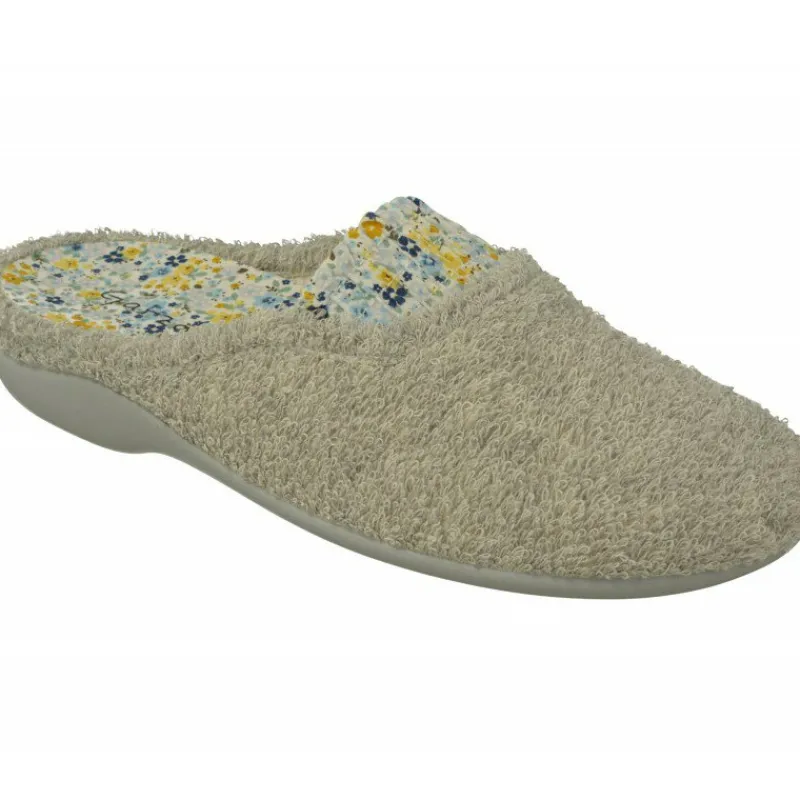 Garzon Chinelas|Zapatilla Chinela De Rizo De Algodon De Con Planta Anatomica Movible Y Suela De Caucho