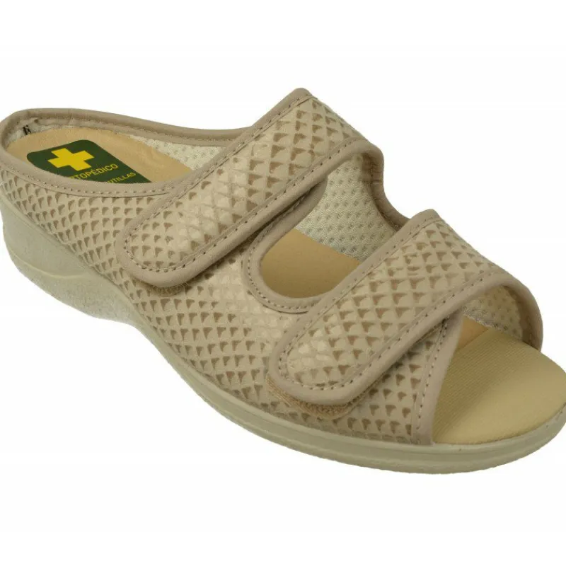 Doctor Cutillas Chinelas|Zapatilla Chinela Del Con Doble Tira Del Velcro En Lona Grabada Con Piso De Caucho Y Planta Extraible