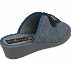 Doctor Cutillas Zapatillas De Casa|Zapatilla Chinela Del De Rizo Toalla Con Tira De Velcro Ajustable Y Piso De Cuna Esponja Confortable Azulon