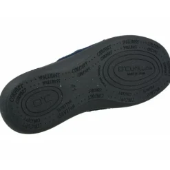 Doctor Cutillas Chinelas|Zapatilla Chinela Del Con Pala De Velcro Ajustable En Rizo Algodon Y Piso De Cacucho Ancho Especial Marino