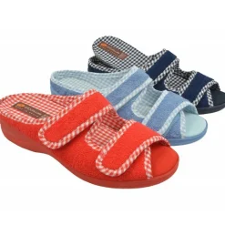 Doctor Cutillas Chinelas|Zapatilla Chinela Doble Velcro En Rizo De Algodon Especial Para Plantillas Ortopedicas