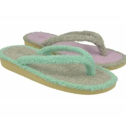 Garzon Chinelas|Zapatilla De Bano Combinada En Rizo De Algodon Y Piso Microporoso Aligerado