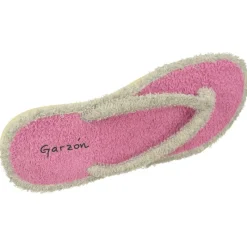 Garzon Chinelas|Zapatilla De Bano Combinada En Rizo De Algodon Y Piso Microporoso Aligerado