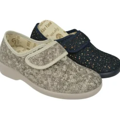 Garzon Zapatillas De Lona|Zapatilla De Velcro De De Lona Enrejillada Acolchada De Ancho Especial Con Piso De Caucho Antidesllizante