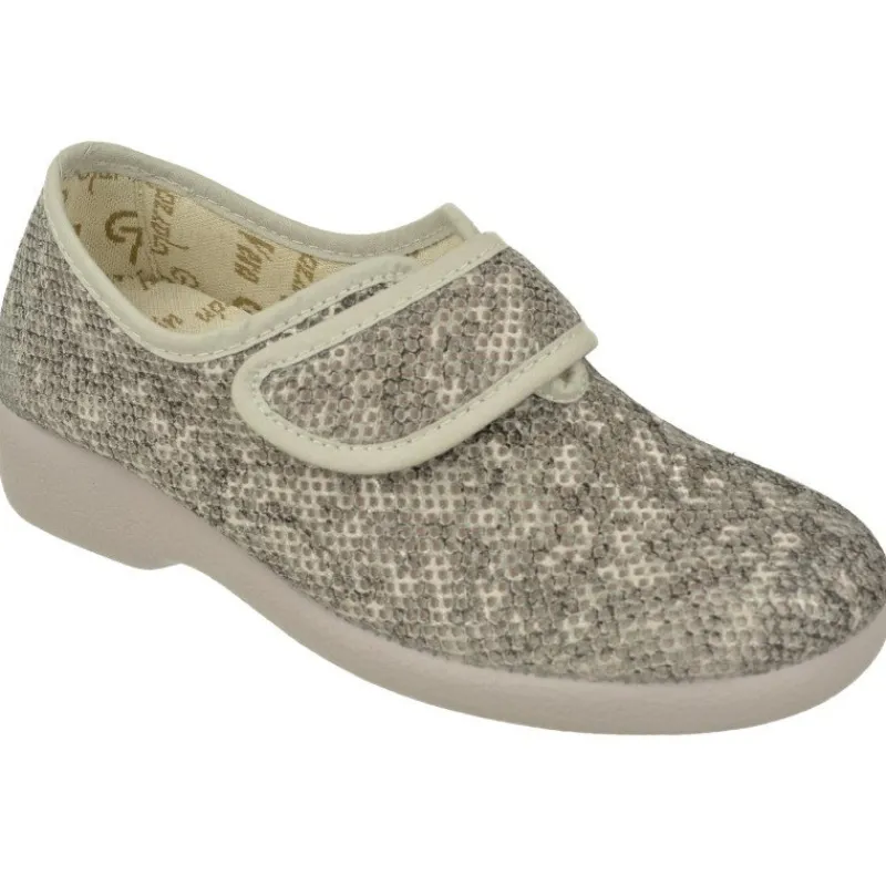 Garzon Zapatillas De Lona|Zapatilla De Velcro De De Lona Enrejillada Acolchada De Ancho Especial Con Piso De Caucho Antidesllizante