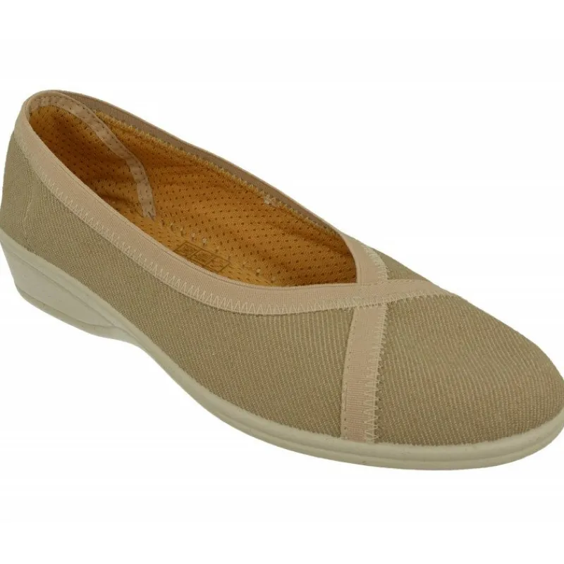 Doctor Cutillas Zapatillas De Casa|Zapatilla Salon Del De Lona Elastica Y Planta De Latex Con Piso De Caucho Y Horma De Ancho Especial