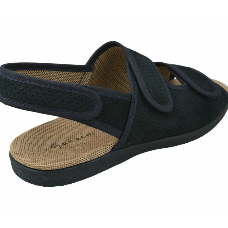 Garzon Zapatillas De Calle|Zapatilla Sandalia De Con Triple Velcro Ajustable En Tejido Bamara Picado Con Piso De Caucho Y Horma De Ancho Especial.