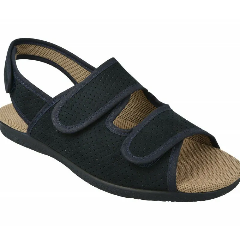 Garzon Zapatillas De Calle|Zapatilla Sandalia De Con Triple Velcro Ajustable En Tejido Bamara Picado Con Piso De Caucho Y Horma De Ancho Especial.