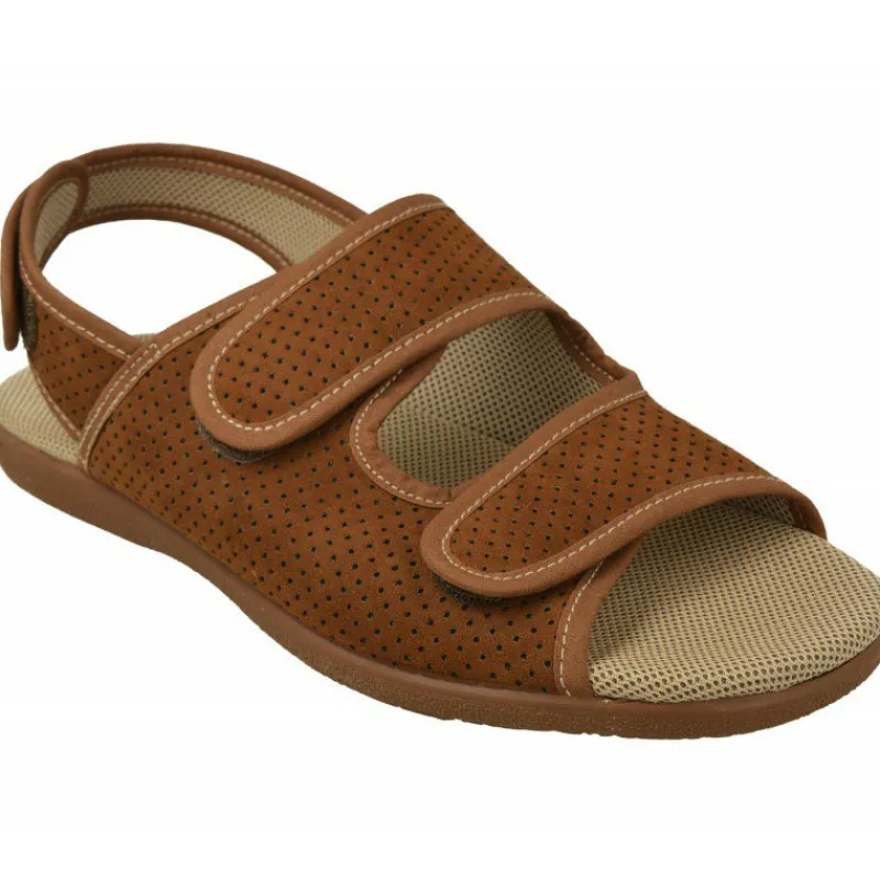Garzon Zapatillas De Calle|Zapatilla Sandalia De Con Triple Velcro Ajustable En Tejido Bamara Picado Con Piso De Caucho Y Horma De Ancho Especial.
