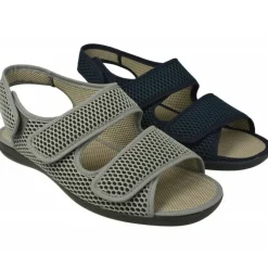Doctor Cutillas Zapatillas De Calle|Zapatilla Sandalia Del Con Doble Velcro Ajustable En Tejido Acolchado Adaptable, Piso De Caucho Y Ancho Especial