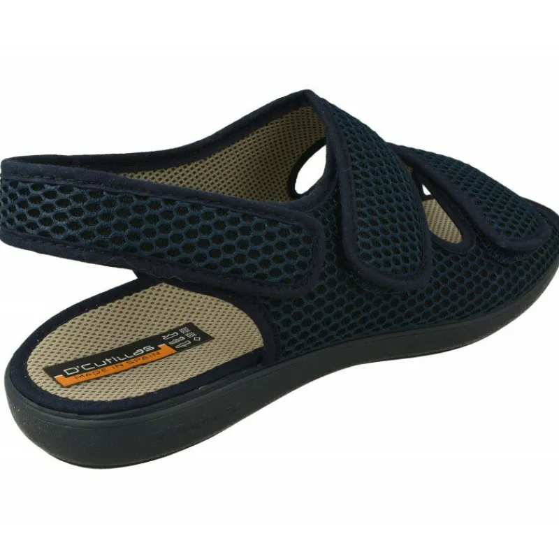Doctor Cutillas Zapatillas De Calle|Zapatilla Sandalia Del Con Doble Velcro Ajustable En Tejido Acolchado Adaptable, Piso De Caucho Y Ancho Especial