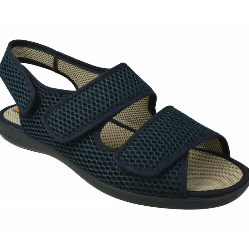 Doctor Cutillas Zapatillas De Calle|Zapatilla Sandalia Del Con Doble Velcro Ajustable En Tejido Acolchado Adaptable, Piso De Caucho Y Ancho Especial