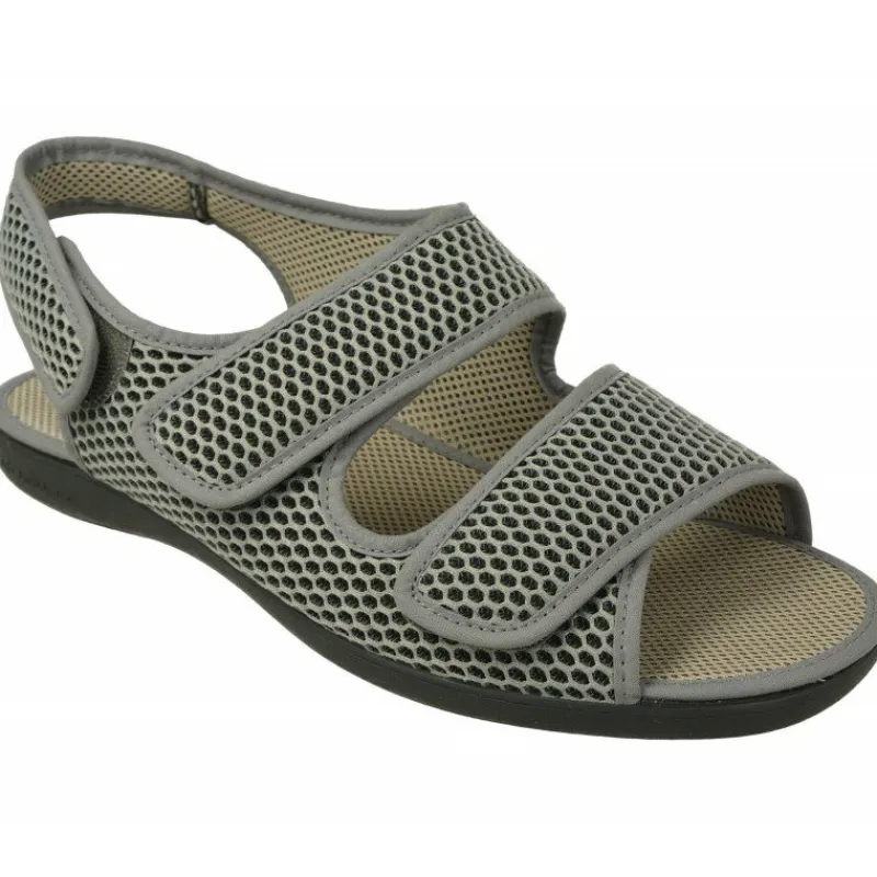 Doctor Cutillas Zapatillas De Calle|Zapatilla Sandalia Del Con Doble Velcro Ajustable En Tejido Acolchado Adaptable, Piso De Caucho Y Ancho Especial