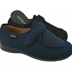 Calzamedi Zapatillas De Lona|Zapatilla Velcro De En Tejido Elastico Con Piso De Caucho Y Horma De Ancho 15 , Pies Sensibles Y Diabeticos