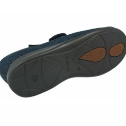 Calzamedi Zapatillas De Lona|Zapatilla Velcro De En Tejido Elastico Con Piso De Caucho Y Horma De Ancho 15 , Pies Sensibles Y Diabeticos