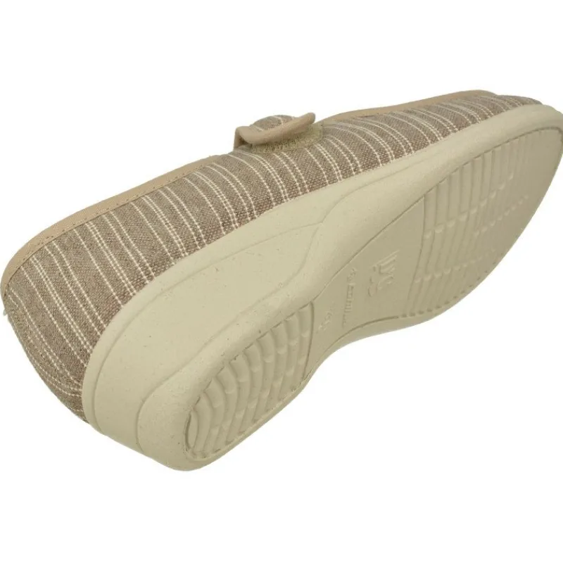 Doctor Cutillas Zapatos Ancho Especial|Zapatilla Velcro De De Lona De Algodon Con Estampado Rayas Y Pala De Licra Elastioca. Piso De Cuna De Caucho