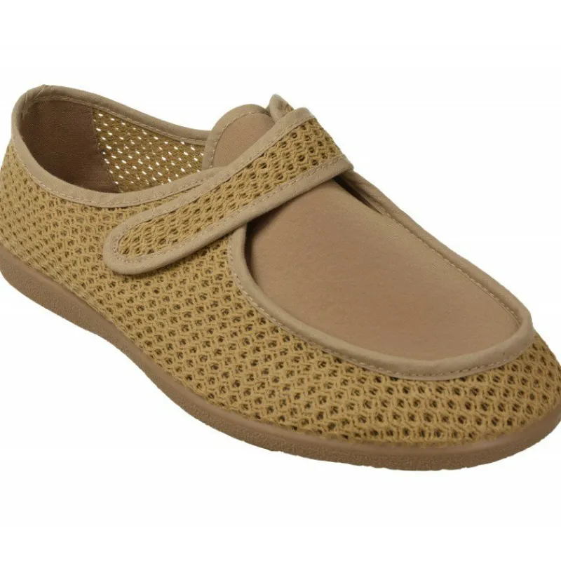 Garzon Zapatillas De Calle|Zapatilla Velcro De En Lona De Rejilla Transpirable Con Pala De Licra Y Piso De Caucho