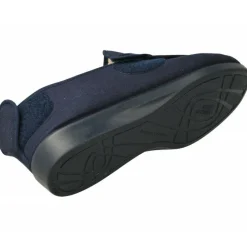 Doctor Cutillas Zapatillas De Calle|Zapatilla Velcro Del Velcro En Pala Y Talon Con Piso De Caucho Y Lona Para Pies Muy Anchos Y Sensible Marino