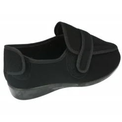 Doctor Cutillas Zapatillas De Calle|Zapatilla Velcro Del , Terapeutico Ortopedico De Gran Capacidad Interior. Negro