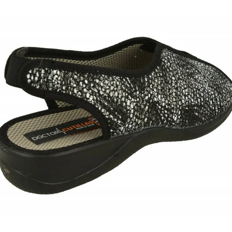 Doctor Cutillas Zapatillas De Calle|Zapatillas Sandalia Del En Tejido Estampado Metal Adaptable, Elastico Central En Pala Y Piso De Caucho