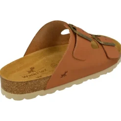 Garzon Sandalias|Zueco De En Piel Vacuna Con Doble Tira Hebilla Y Piso Anatomico De Piel Con Suela Microporosa Cuero