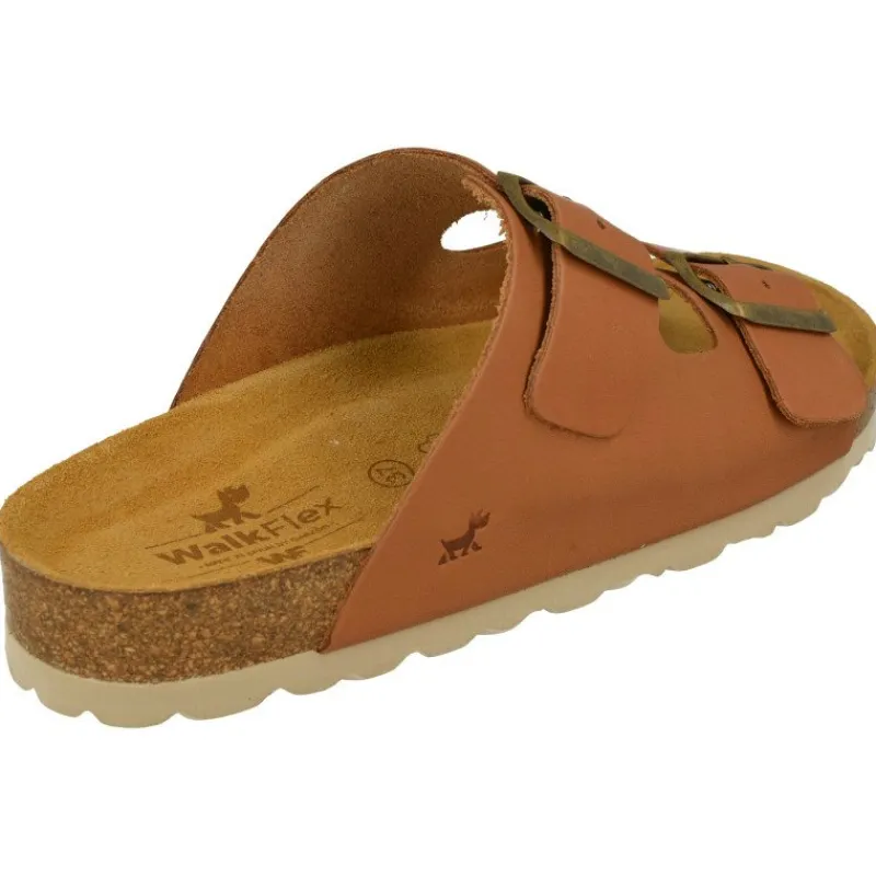 Garzon Sandalias|Zueco De En Piel Vacuna Con Doble Tira Hebilla Y Piso Anatomico De Piel Con Suela Microporosa Cuero